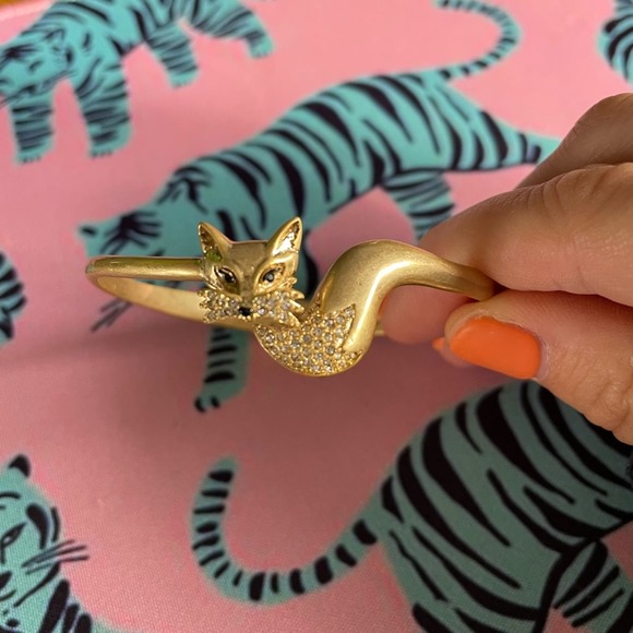 KATE SPADE Gold-Tone Pavé Fox Cuff Bracelet - Picture 4 of 4
